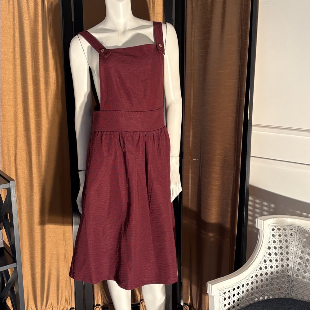 Polagram Burgundy Midi Dress